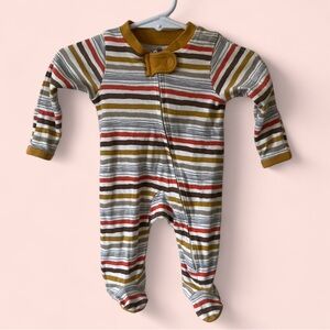 Newborn Unisex Honest Baby Company Striped Long Sleeve Footie Coverall